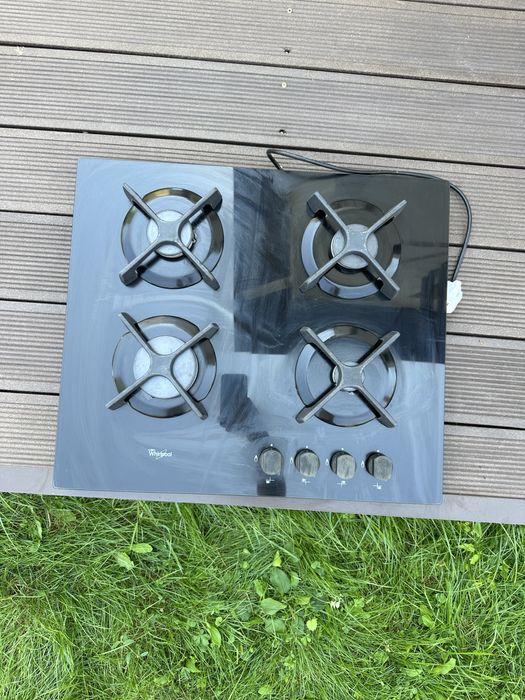 Plita Whirpool neagra pe gaz incorporabila