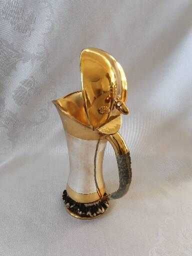 Cana vanatoreasca aurita din argint masiv 925 din anii 1920