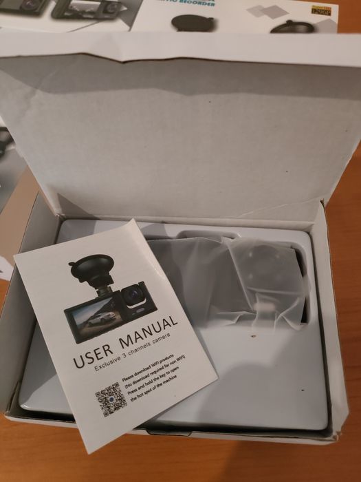 Camera video auto tripla Black Box trafic recorder Super HD 1296p