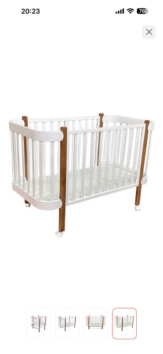 Кроватка трансформер от 0 до 5 лет, 2 матраса в комплекте