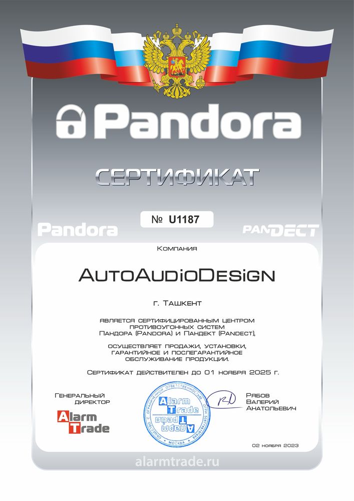 Профессиональная авторская установка автосигнализаций Pandora