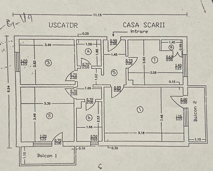 Apartament 3 camere, confort 1, decomandat, zona Spiru Haret