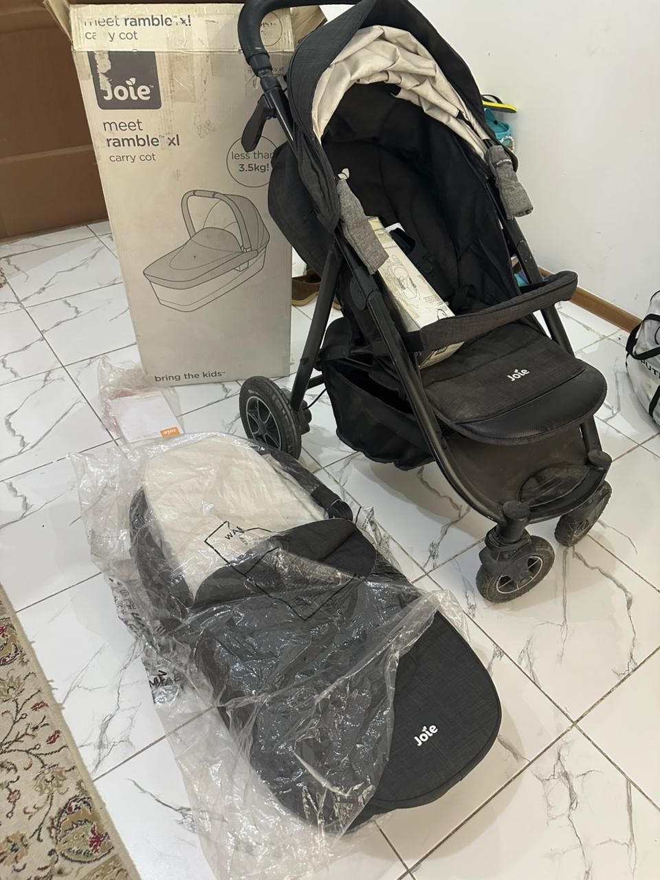 Коляска Joie, 2 в 1, есть каспи Red