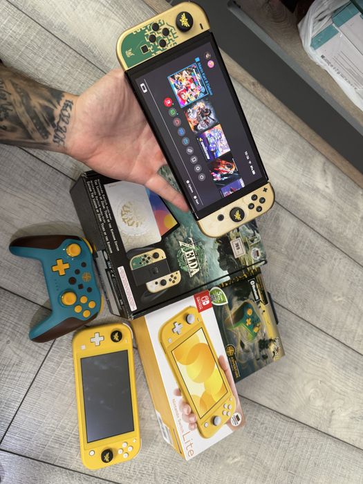 Nintendo Switch Zelda Edition + игри ,Nintendo switch lite
