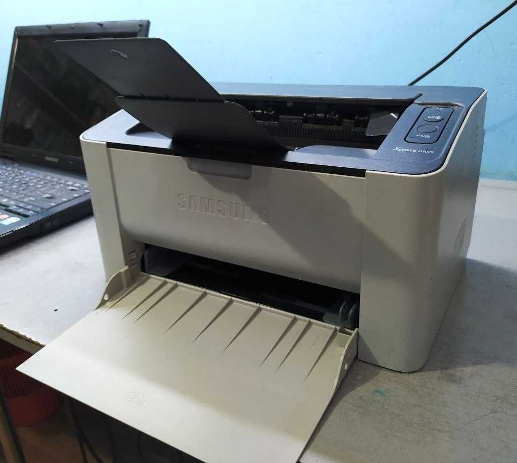 Принтер SAMSUNG M2020 (Ч/Б, USB, Картридж новый, шнуры в комплекте)