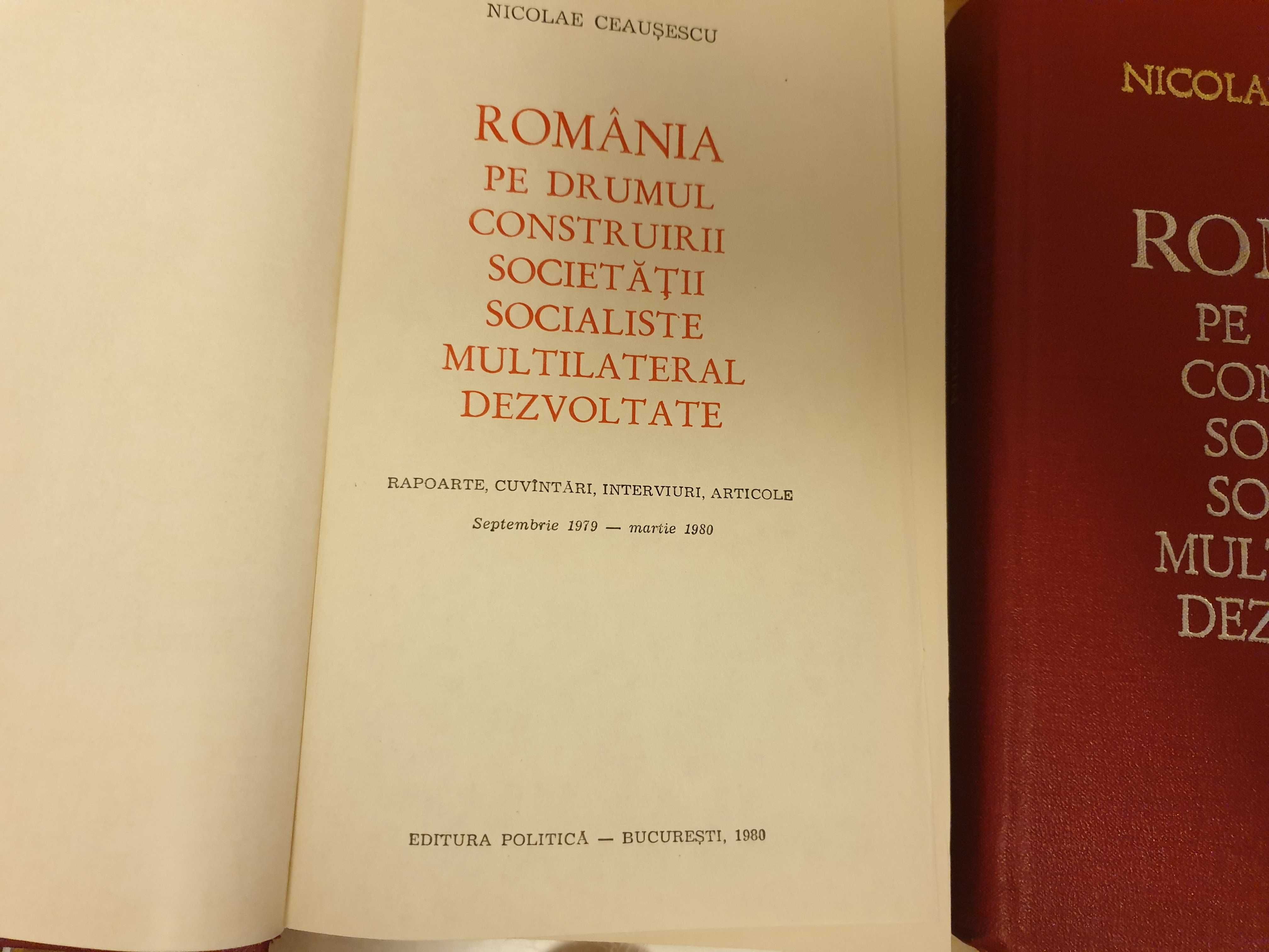 13 Volume Nicolae Ceausescu-  România pe drumul construirii societatii