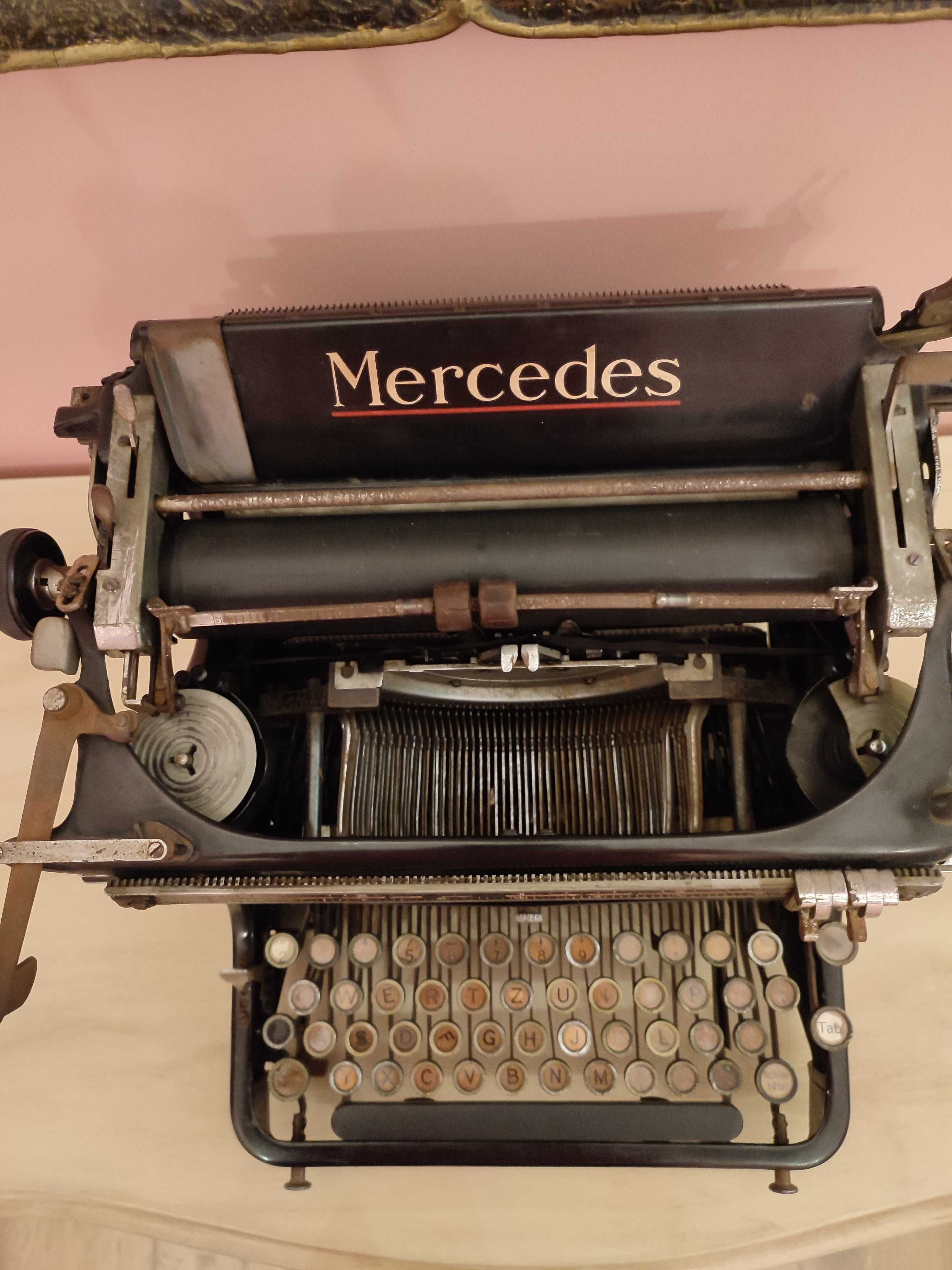 Mașină de scris Mercedes 1920, de epocă, Decor de birou