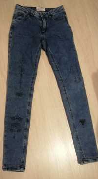 Blugi damă, skinny, talie medie, denim albastru, mărimea 34