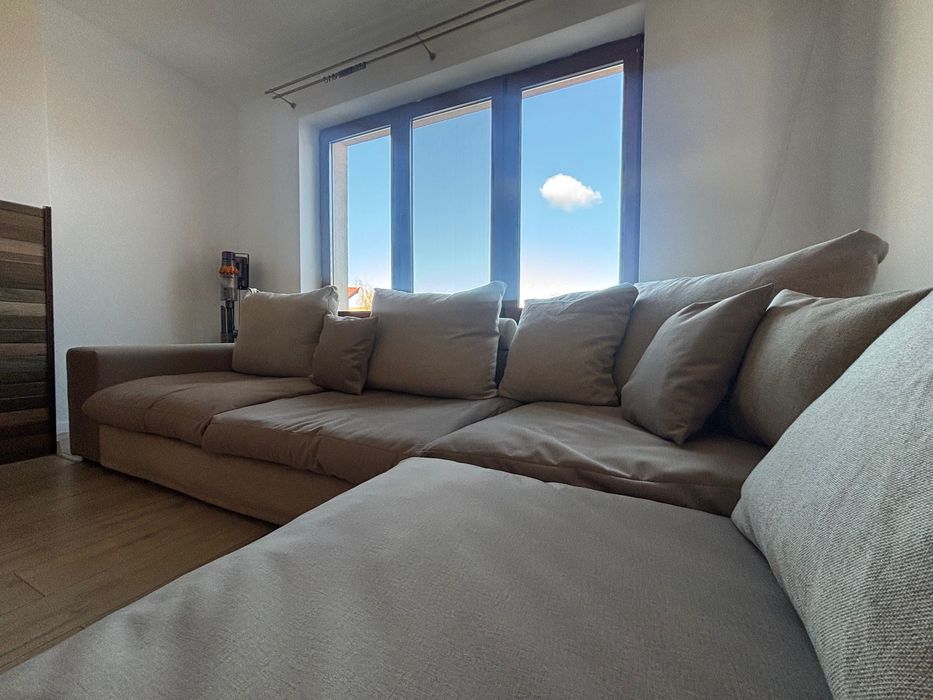 Canapea de colț/ colțar bej