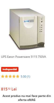 UPS ONLINE Eaton Powerware (0.7 - 1 - 3 - 6 kVA) SINUS & AVR, display.