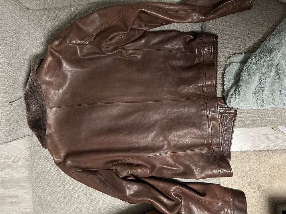 Geaca de piele Giorgio Armani originala, vintage, Made in Italy
