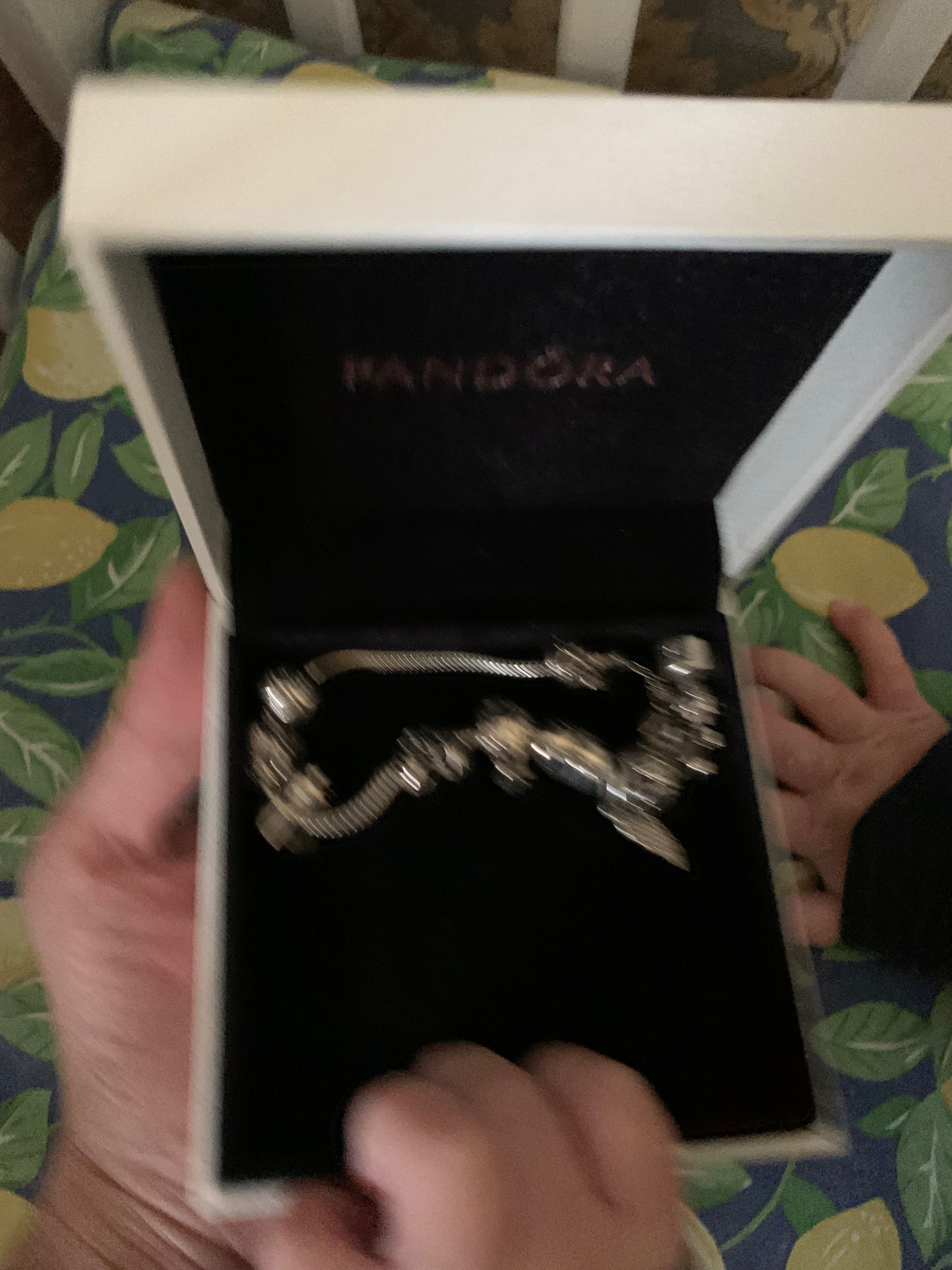 bratara Pandora,originala,8 charm uri/talismane,1 clips,lant siguranta
