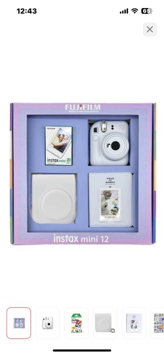 Фотокамера моментальной печати Fujifilm Instax Mini 12 белый
