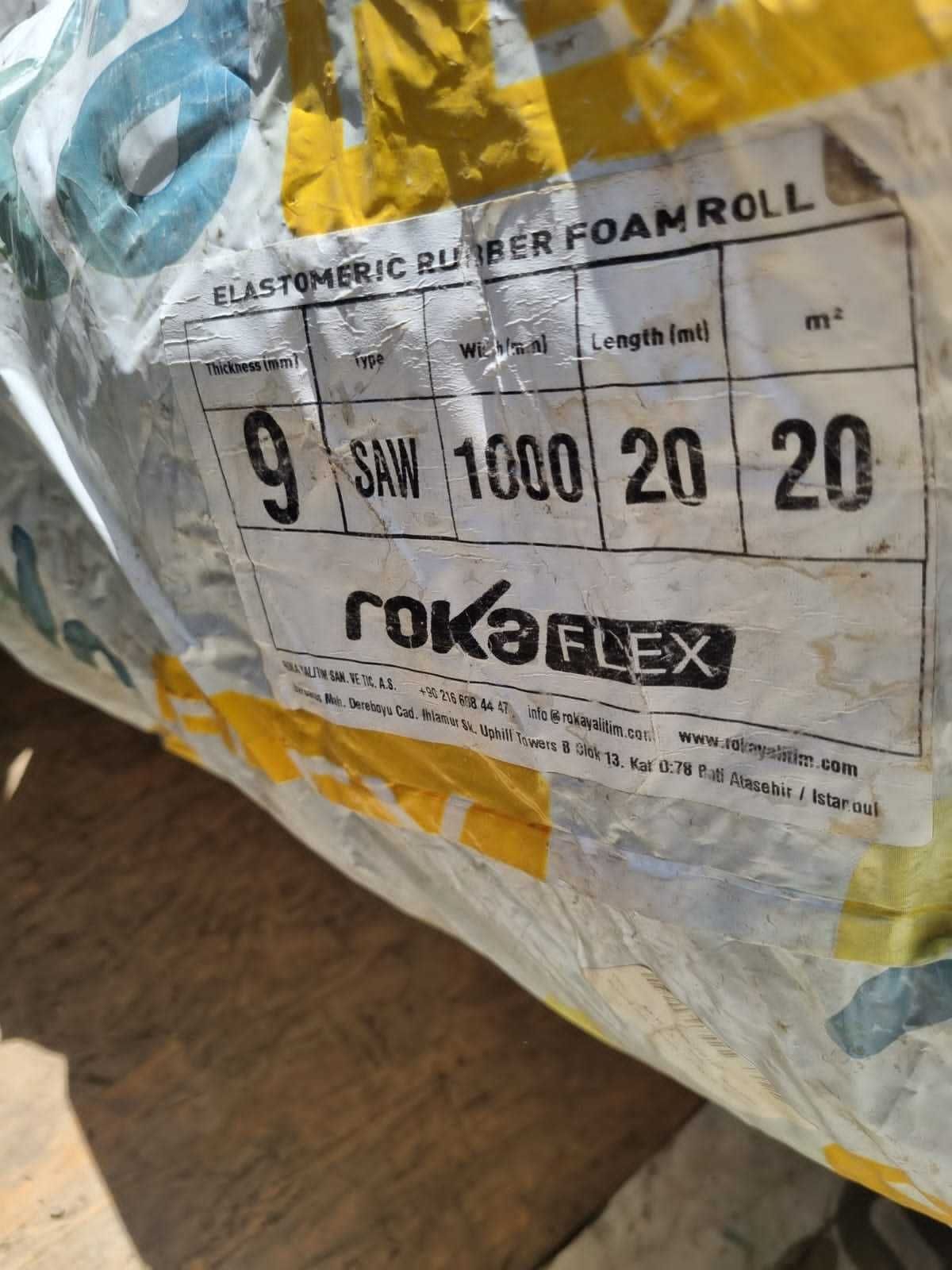 Изоляция Rokaflex в рулонах 9 мм без фольги и самоклеющаяся с фольгой