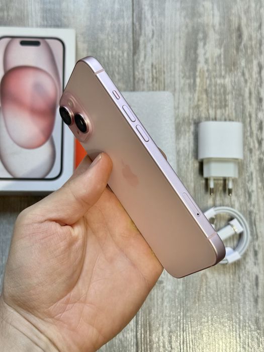 Iphone 15 128 GB Pink 100 % Battery Health Като Нов