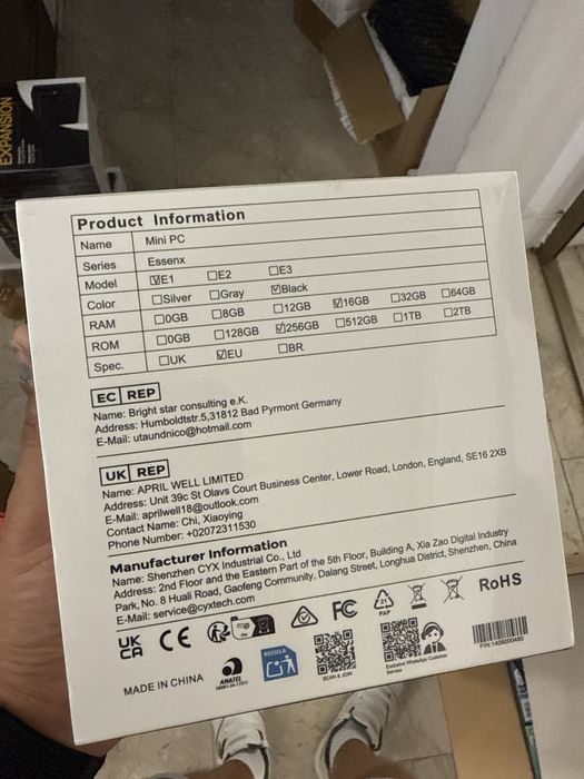 Mini Pc Kamrui Essenx E1 intel N150 16gb 256gb ssd