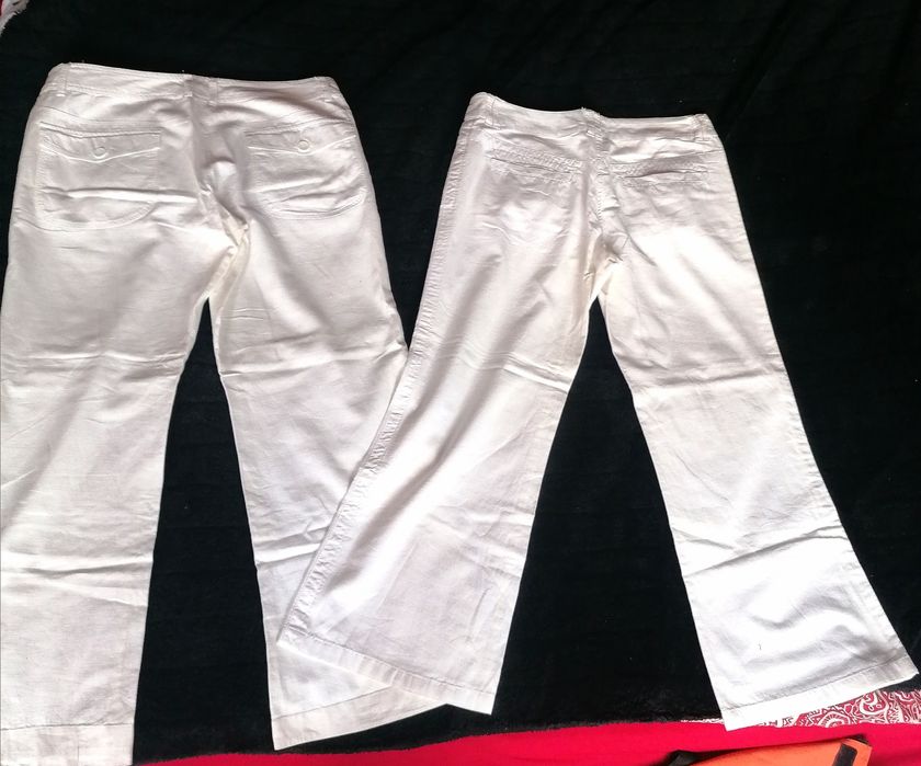Pantaloni vara H&M albi mărimea 46 și 40