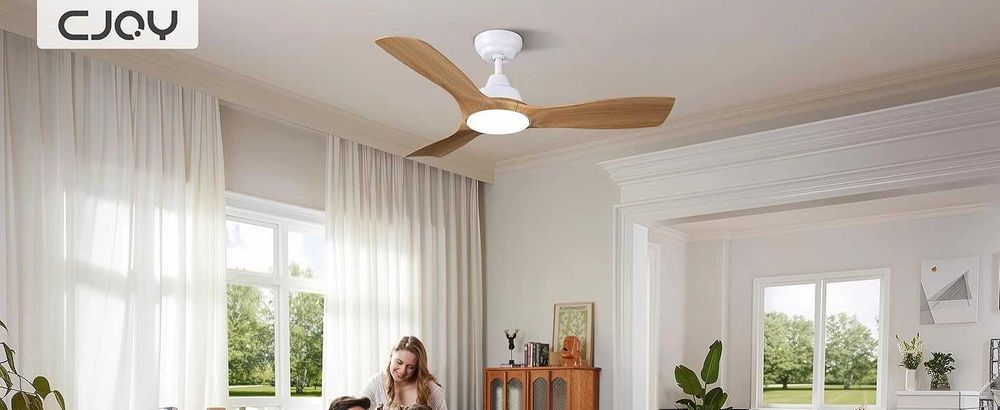 Ventilator de tavan cu iluminare și telecomandă, diametru 107 cm,