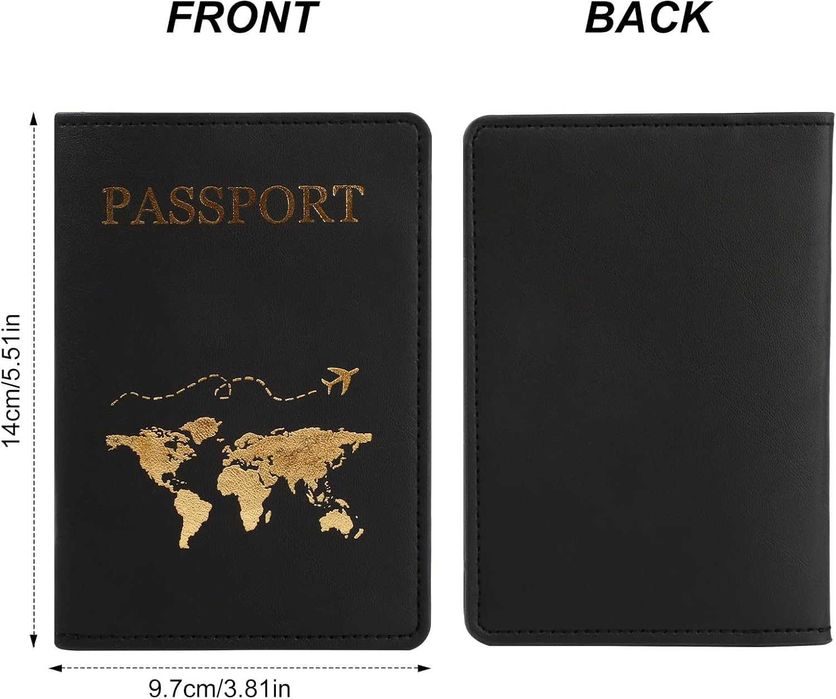 Husa de pasaport, protectie carduri si documente de calatorie, 14x10cm