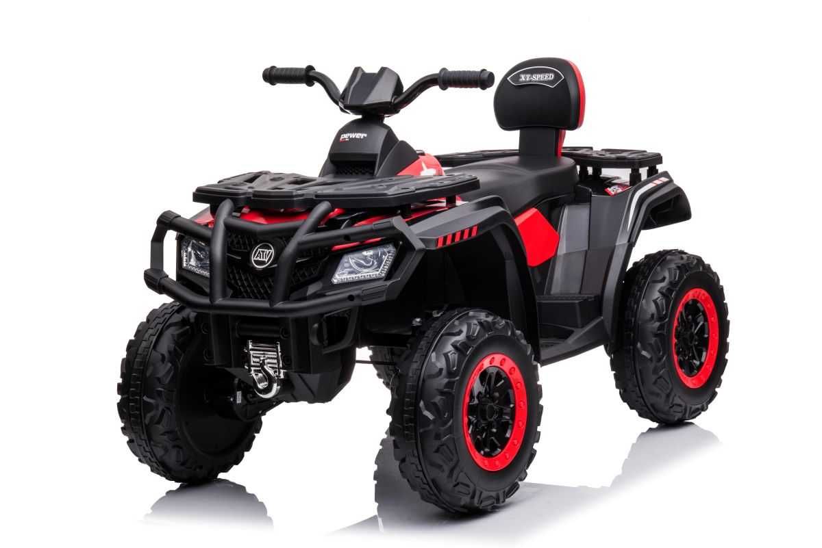 ATV electric pt copii cu 2 locuri 200W 24V 4x4, cu cupa (S615) Rosu