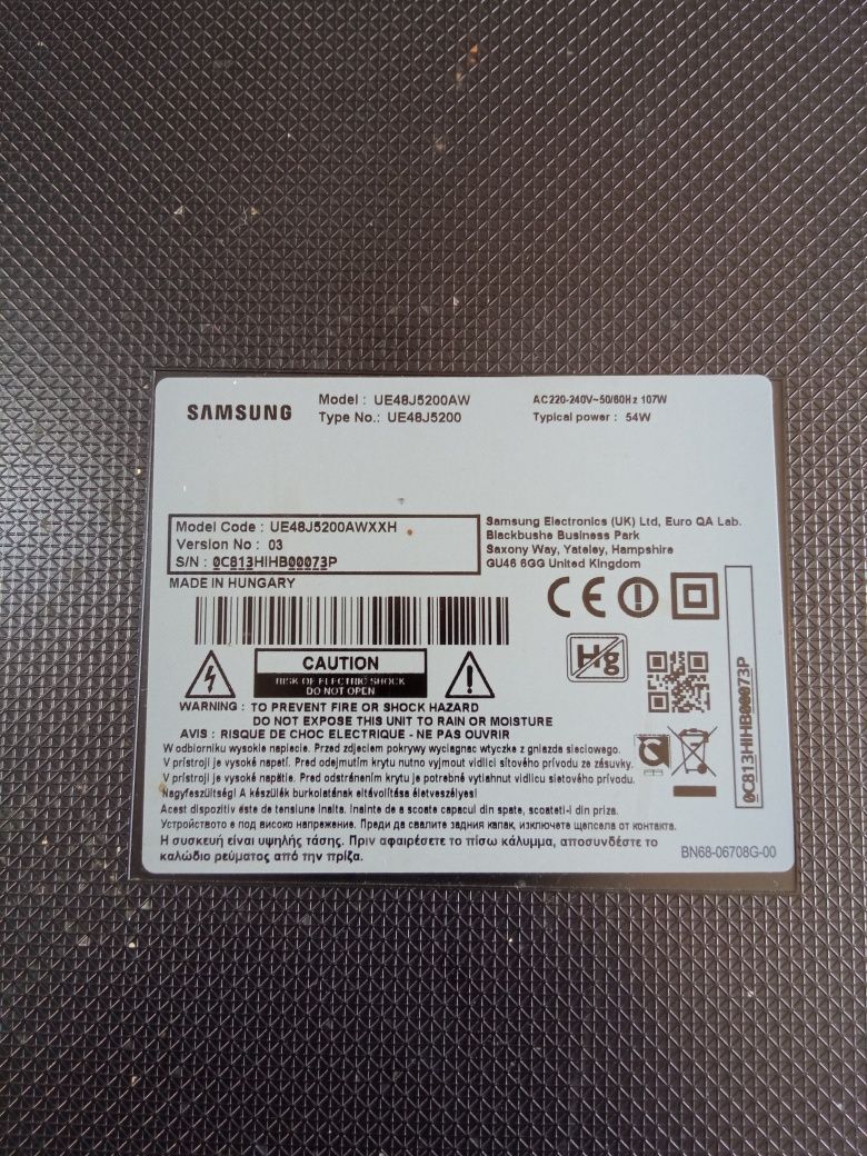 Bn44-00852a Samsung ue48j5200aw;bn44-00947u;bn41-02703a,bn94-14884s