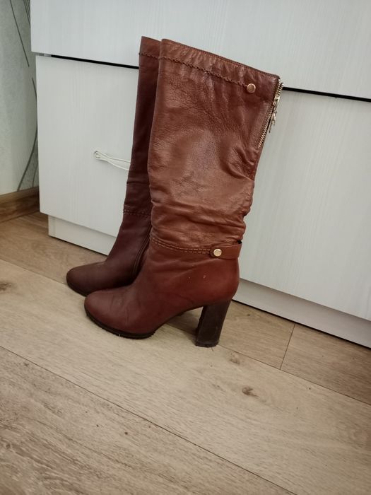 Сапоги весна-осень. Натуральная кожа