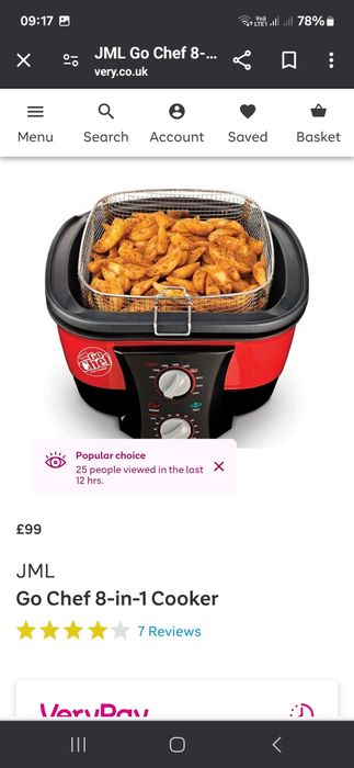 Aragaz multifuncțional antiaderent 8 în 1 GoChef cu carte de rețete GR