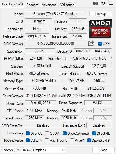 Placa video ASUS Radeon RX 470 STRIX, 4GB GDDR5, 256-bit