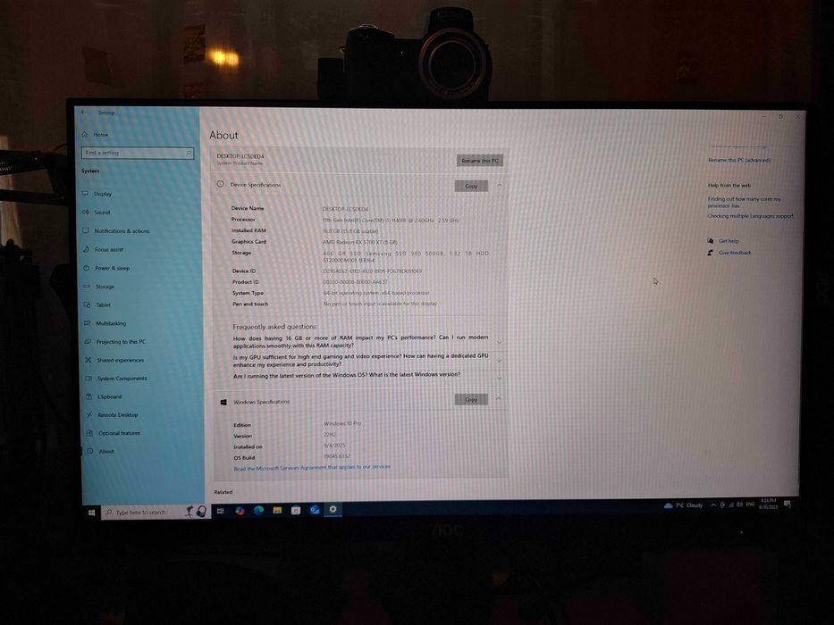 Геймърски компютър с Windows готов за 1080p/1440p