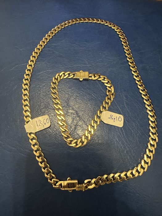 Vind-Schimb Lant +Bratara Monaco 14k