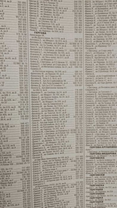 Телефонен указател на София