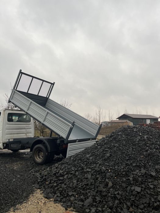 Transport nisip, balast, pamant, moloz, piatra, asfalt