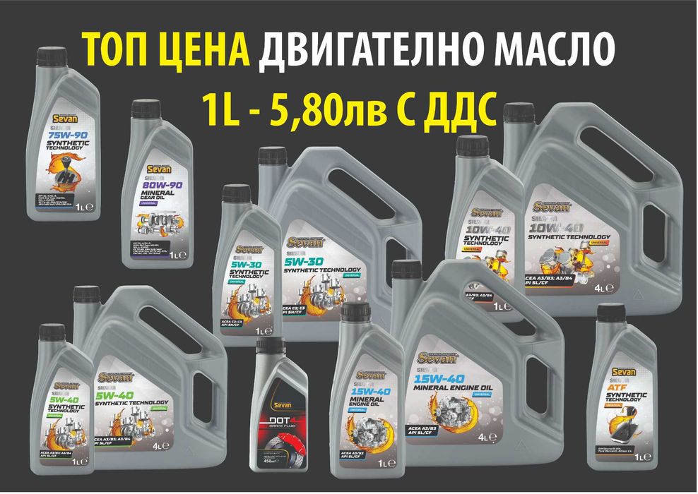 Двигателно масло 5W30, 5W40, 10W40, 15W40  на ЕДРО - ТОП ЦЕНИ