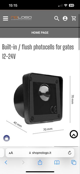 Fotocelule senzori pentru porti automatizate, usi garaj, etc
