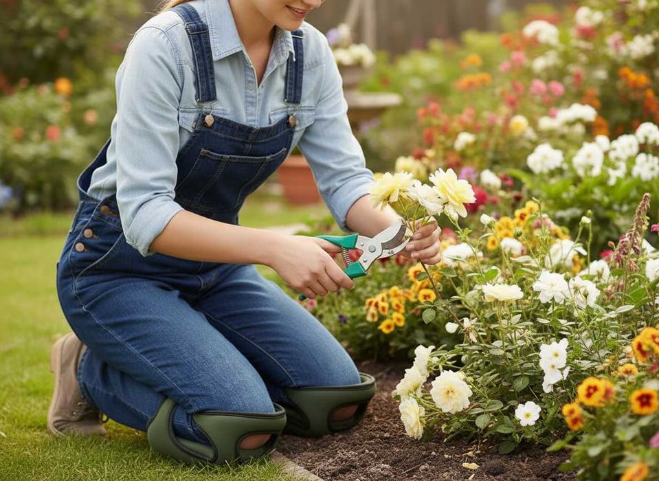Genunchiere de protectie pentru lucru si gradinarit spuma rezistenta