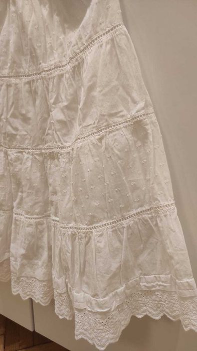 Fusta alba lunga DopoDopo Girls 128 cm