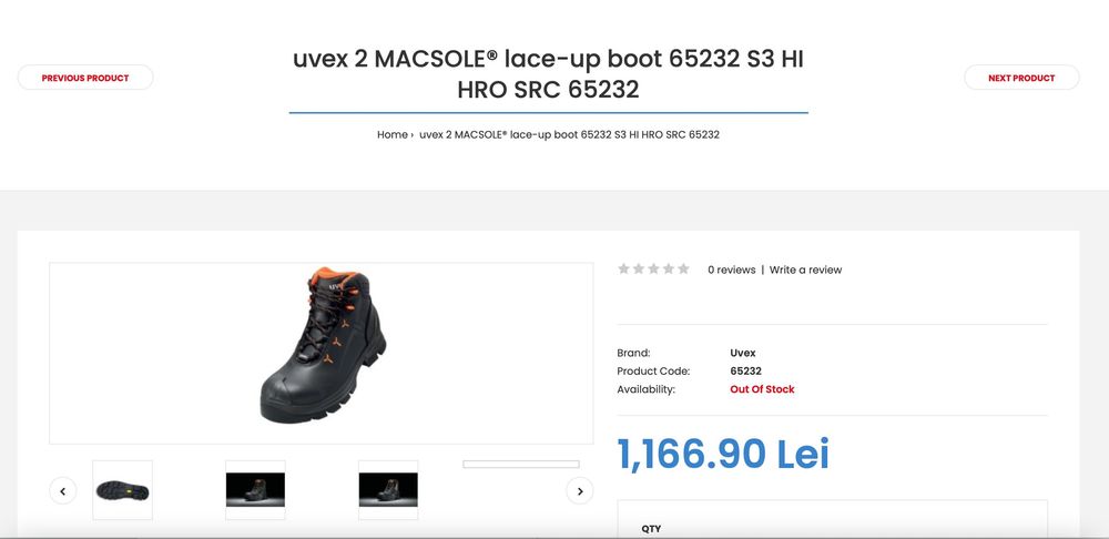 Ghete Uvex 65232 marimea 43