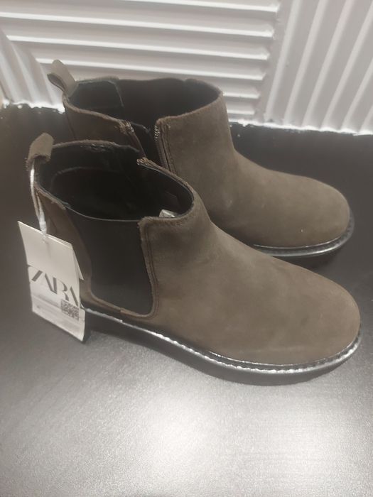 Сапоги натуральный замшевый