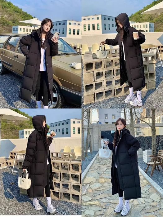 Женская куртка пуховик длинный ращмер М 46-50 зимний тёплый