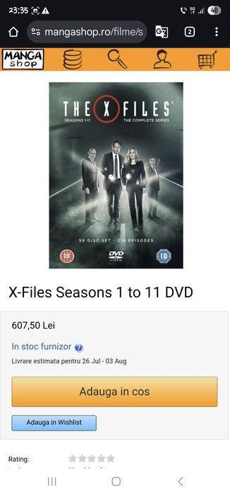 FILME pe DVD:X- FILES .CHEERS .Verdict crimă.