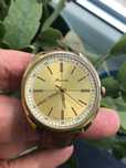 Ceas de mana mecanic colectie vintage Raketa rusesc big placat aur