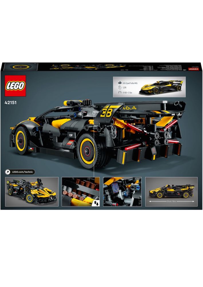 LEGO® Technic - Bolid Bugatti 42151, 905 piese