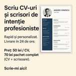 scriu CV-uri si scrisori de intentie profesioniste-24h livrare