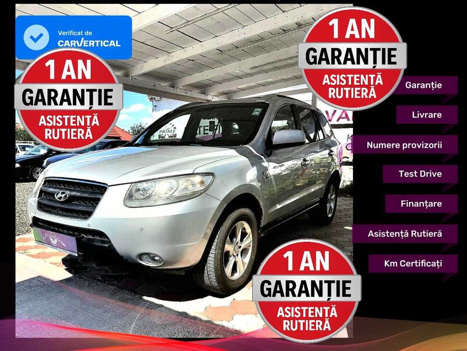 Hyundai Santa Fe Luxury/ Tractiune 4x4 si 2x4 /155 Cai/Piele neagra