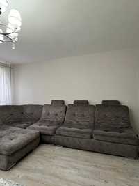 Угловой диван серый