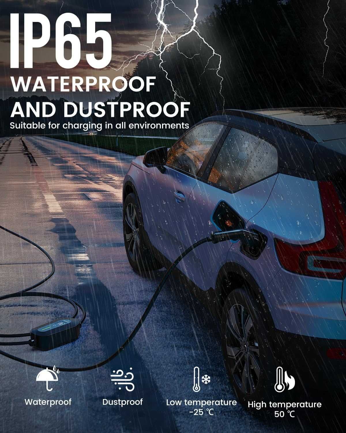 Зарядно устройство EzGoGo EV, Тип кабел 2 до 3-щифтов щепсел 6,1 м 3kW