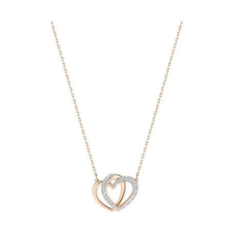 Koлие Dear Heart Necklace Swarovski - розово злато