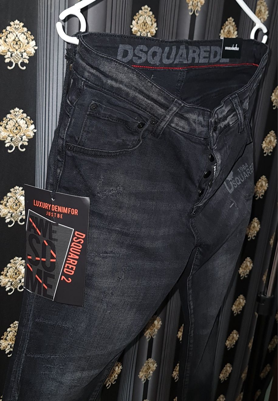 Blugi negri Dsquared2  men slim