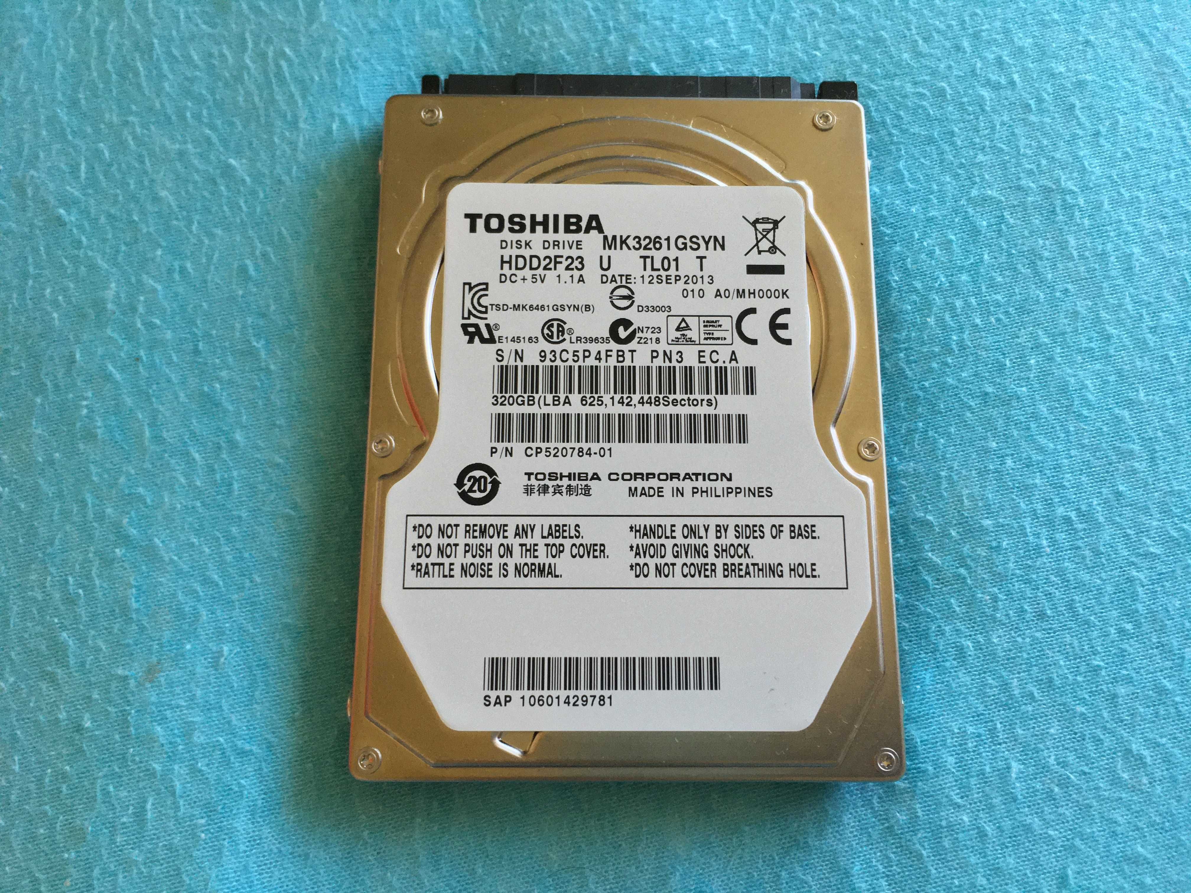 hdd 320 gb toshiba, sata, marime 2.5" (hard disk laptop)