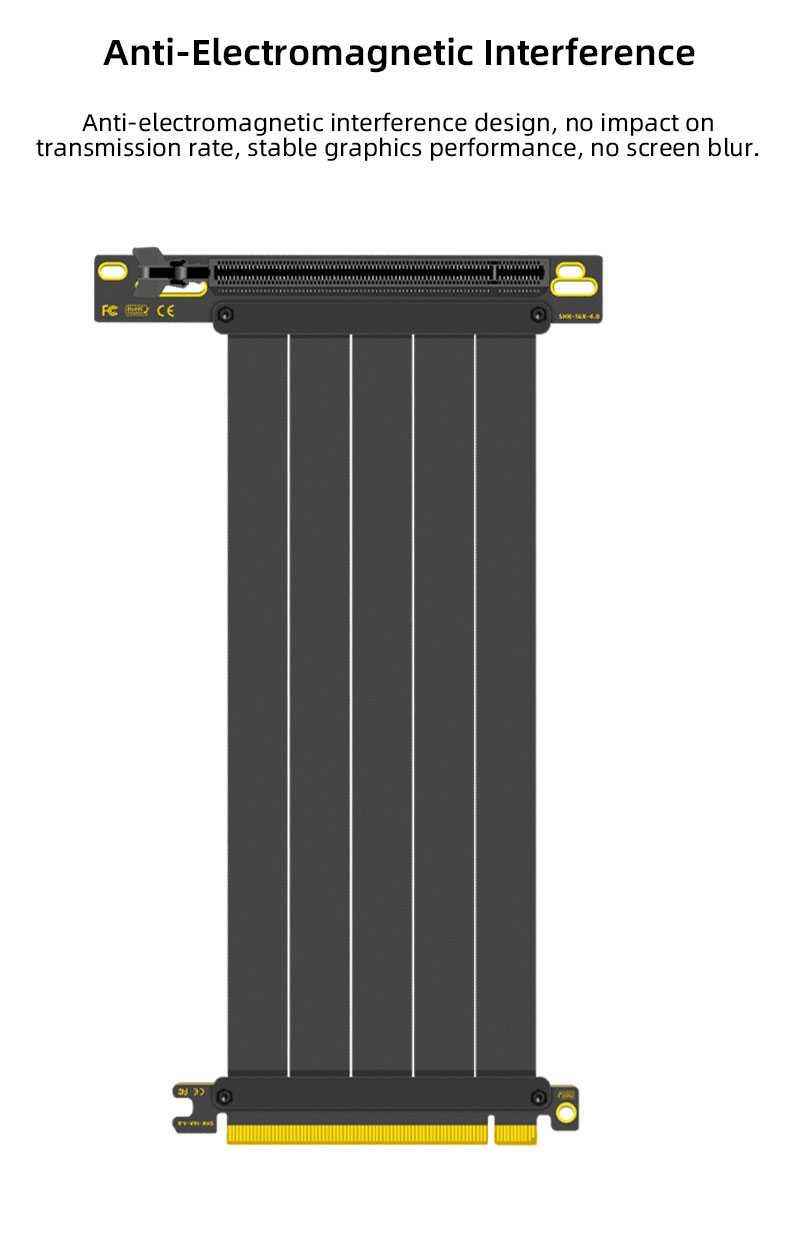 Кабел extender/удължител PCI-E 4.0 16x вертикален монтаж на видеокарта